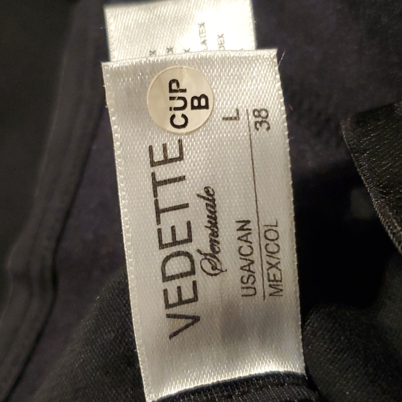 VEDETTE Thong Shapewear size L, B cup size Color Black - Picture 4 of 6